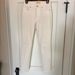 Madewell 9” High-rise White Skinny Jeans